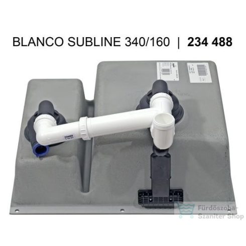 BLANCO SUBLINE 340/160-F gránit mosogató (szintbe épitésű verzió) balos főmedencével fehér 523571