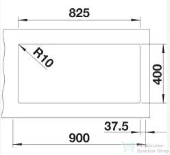 Blanco SUBLINE 480/320-U SILGRANIT® mosogató medence alulról való beépítéshez, balos főmedence, antracit 523584