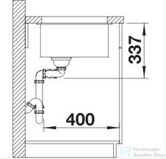 Blanco SUBLINE 480/320-U SILGRANIT® mosogató medence alulról való beépítéshez, balos főmedence, tartufo 523591