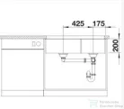Blanco SUBLINE 480/320-U SILGRANIT® mosogató medence alulról való beépítéshez, balos főmedence, kávé 523593
