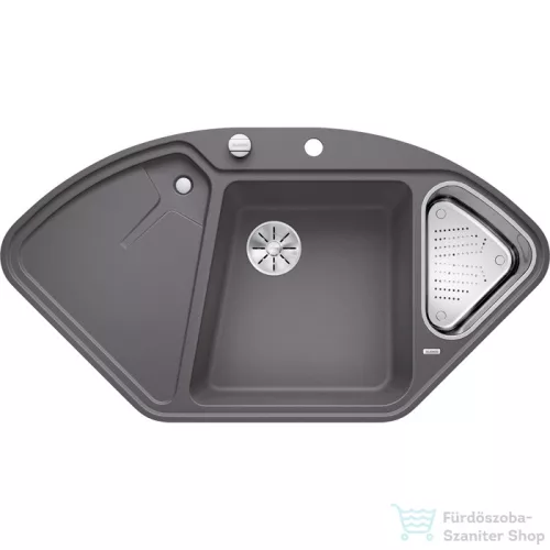 Blanco DELTA II-F 40S SILGRANIT® mosogató medence munkalapszintű beépítéshez, távműködtetővel, jobbos főmedence, palaszürke 523671