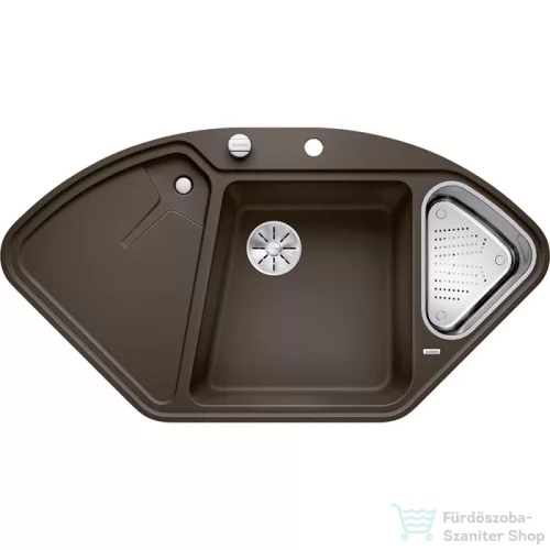 Blanco DELTA II-F 40S SILGRANIT® mosogató medence munkalapszintű beépítéshez, távműködtetővel, jobbos főmedence, kávé 523675