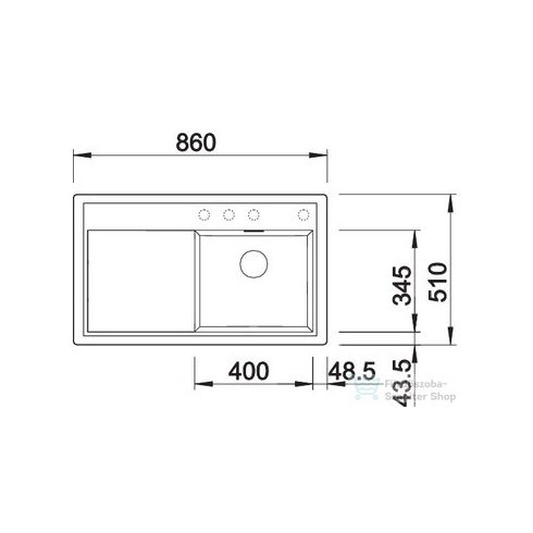 BLANCO ZENAR 45 S silgranit mosogató medence jobbos főmedencével palaszürke 523785