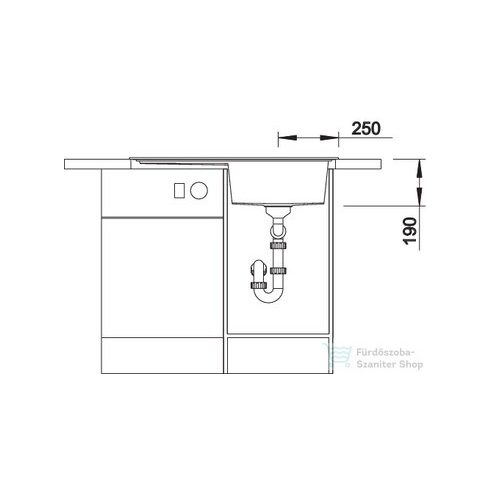 BLANCO ZENAR 45 S silgranit mosogató medence jobbos főmedencével palaszürke 523785