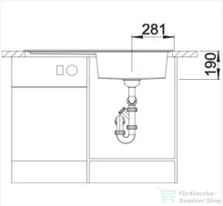 Blanco ZENAR XL 6 S SILGRANIT® mosogató medence, távműködtetővel, balos főmedence, antracit 523994