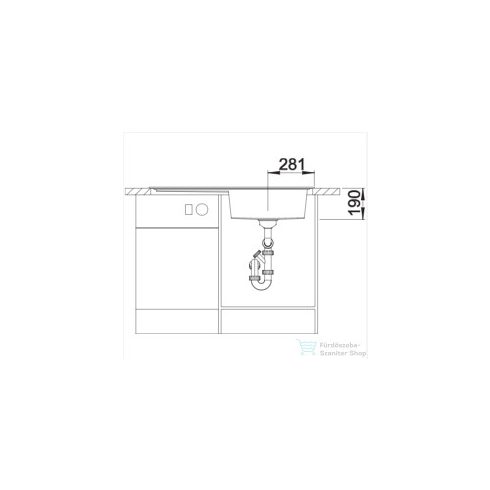 BLANCO ZENAR XL 6 S silgranit mosogató medence balos főmedencével palaszürke 523996