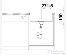 Blanco SUBLINE 500-IF SteelFrame SILGRANIT® mosogató medence, antracit 524107