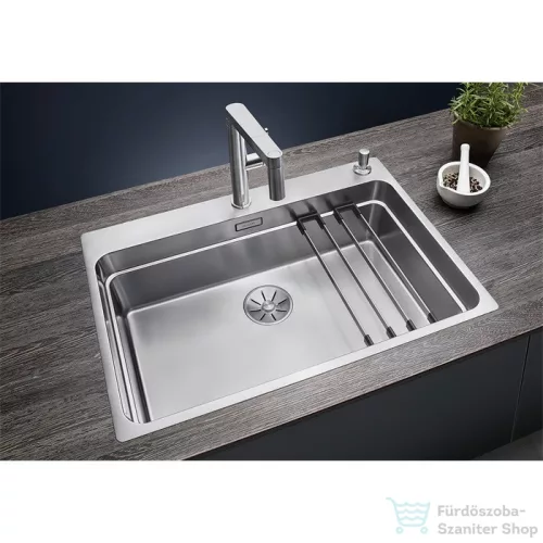 Blanco ETAGON 700-IF/A rozsdamentes acél mosogató medence, PushControl lefolyó-távműködtetővel, selyemfényű acél 524274
