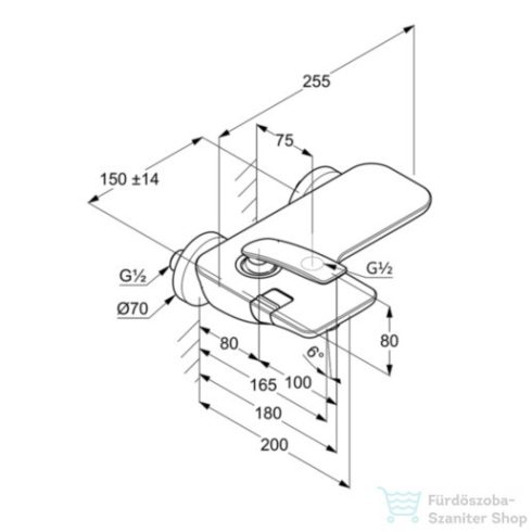 Kludi BALANCE egykaros kádtöltő- és zuhanycsap NA 15, fehér/króm 524459175