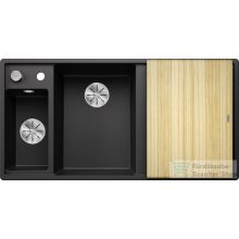   BLANCO AXIA III 6 S gránit mosogató fa vágódeszkával távműködtetővel balos antracit 524643