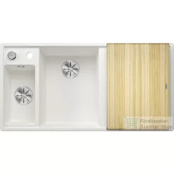   Blanco AXIA III 6 S SILGRANIT® mosogató medence, távműködtetővel, fa vágódeszkával, balos főmedencével, fehér 524647