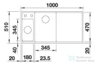 Blanco AXIA III 6 S SILGRANIT® mosogató medence, távműködtetővel, fa vágódeszkával, balos főmedencével, fehér 524647