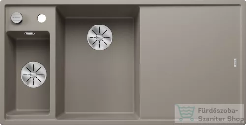 Blanco AXIA III 6 S SILGRANIT® mosogató medence, távműködtetővel, fa vágódeszkával, balos főmedencével, tartufo 524650