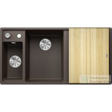   BLANCO AXIA III 6 S gránit mosogató fa vágódeszkával távműködtetővel balos kávé 524652
