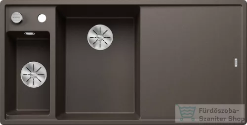 Blanco AXIA III 6 S SILGRANIT® mosogató medence, távműködtetővel, fa vágódeszkával, balos főmedencével, kávé 524652