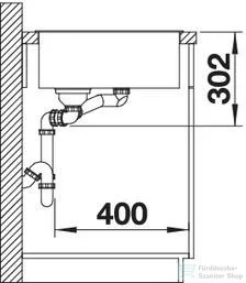 Blanco AXIA III 6 S SILGRANIT® mosogató medence, távműködtetővel, üveg vágólappal, balos főmedencével, antracit 524653