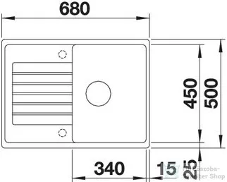 Blanco ZIA 45 S Compact SILGRANIT® mosogató medence, antracit 524721