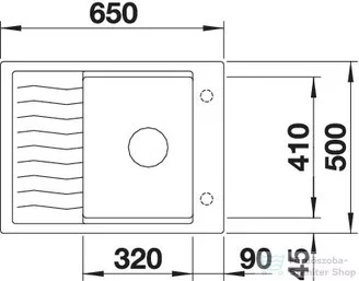 Blanco ELON 45 S SILGRANIT® mosogató medence, palaszürke 524825