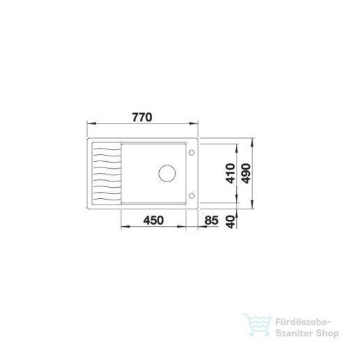 BLANCO ELON XL 6 S-F silgránit mosogató medence,forgatható kivitel,  munkalapszintű beépítés fehér 524857