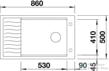 Blanco ELON XL 8 S SILGRANIT® mosogató medence, tartufo 524877