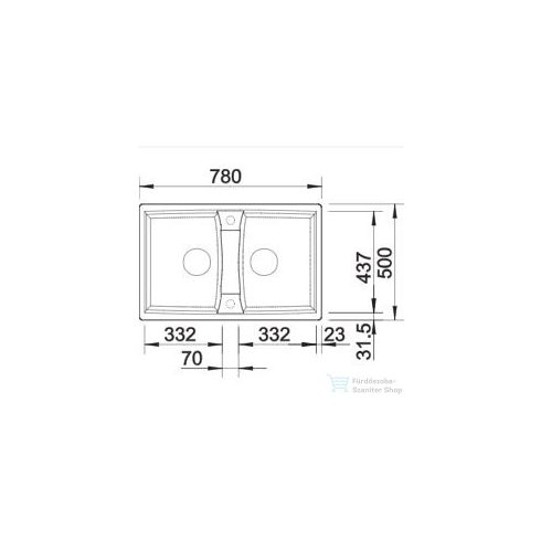 BLANCO LEXA 8 silgranit mosogatótál (lefolyó távműködtetővel) fehér 524954