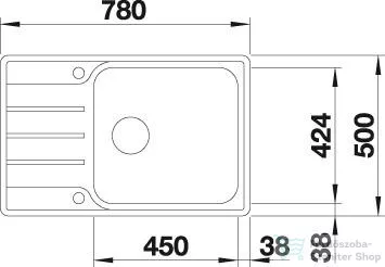 Blanco LEMIS XL 6S-IF Compact rozsdamentes acél mosogató medence, távműködtetővel, 2 csaplyukkal, fényezett acél 525110