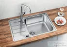 Blanco LEMIS XL 6S-IF Compact rozsdamentes acél mosogató medence, távműködtetővel, 2 csaplyukkal, fényezett acél 525110