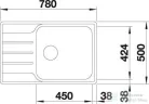 Blanco LEMIS XL 6S-IF Compact rozsdamentes acél mosogató medence, csaplyuk nélkül, fényezett acél 525111