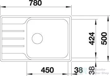 Blanco LEMIS XL 6S-IF Compact rozsdamentes acél mosogató medence, csaplyuk nélkül, fényezett acél 525111