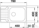 Blanco DINAS XL 6 S Compact rozsdamentes acél mosogató medence, távműködtetővel, 2 csaplyukkal, fényezett acél 525120