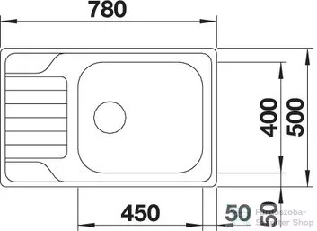 Blanco DINAS XL 6 S Compact rozsdamentes acél mosogató medence, csaplyuk nélkül, fényezett acél 525121
