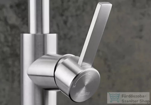 Blanco CANDOR-S mosogató csaptelep, kihúzható zuhanyfejjel, alacsony nyomású verzió, rozsdamentes acél 525125
