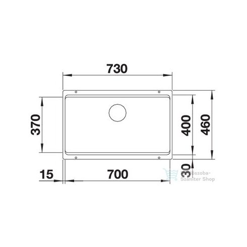 BLANCO ETAGON 700-U palaszürke gránit mosogató 525168