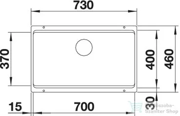 Blanco ETAGON 700-U SILGRANIT® mosogató medence alulról való beépítéshez, kávé 525176