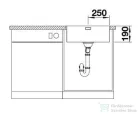 Blanco ANDANO 500-IF/A rozsdamentes acél mosogató medence, PushControl lefolyó-távműködtetővel, selyemfényű acél 525245