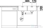 Blanco ANDANO 340/340-IF/A rozsdamentes acél mosogató medence, PushControl lefolyó-távműködtetővel, selyemfényű acél 525248