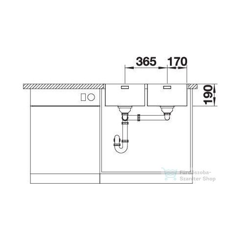 Blanco ANDANO 340/340-IF/A selyemfényű rozsdamentes acél mosogató 525248