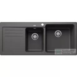   Blanco NAYA 8 S 116x50 cm-es SILGRANIT® mosogató medence, bal oldali csepegtetővel, palaszürke 525780