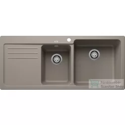   Blanco NAYA 8 S 116x50 cm-es SILGRANIT® mosogató medence, bal oldali csepegtetővel, tartufo 525785