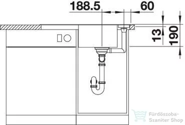 Blanco AXIA III 45 S SILGRANIT® mosogató medence, távműködtetővel, üveg vágólappal, fekete 525840