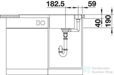 Blanco AXIA III 5 S SILGRANIT® mosogató medence, távműködtetővel, fa vágódeszkával, fekete 525845