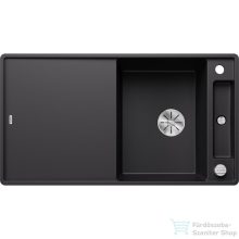   BLANCO AXIA III 5 S-F silgránit mosogató medence,forgatható kivitel, üveg vágólappal, munkalapszintű beépítés, fekete 525846
