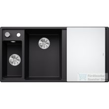   BLANCO AXIA III 6 S fekete gránit mosogató üveg vágólappal távműködtetővel balos   525848