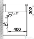 Blanco AXIA III 6 S SILGRANIT® mosogató medence, távműködtetővel, fa vágódeszkával, balos főmedencével, fekete 525849