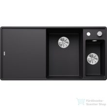   BLANCO AXIA III 6 S-F silgránit mosogató medence, jobbos kivitel,  üveg vágólappal, munkalapszintű beépítés, fekete 525854