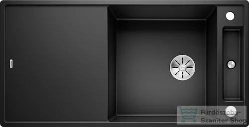 Blanco AXIA III XL 6 S SILGRANIT® mosogató medence, távműködtetővel, fa vágódeszkával, fekete 525858