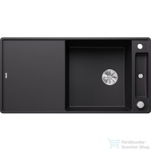   BLANCO AXIA III XL 6 S-F silgránit mosogató medence,forgatható kivitel, üveg vágólappal, munkalapszintű beépítés, fekete 525859