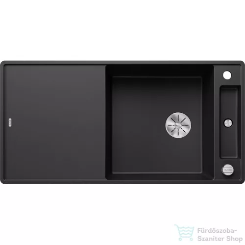 Blanco AXIA III XL 6 S-F SILGRANIT® mosogató medence munkalapszintű beépítéshez, távműködtetővel, fa vágódeszkával, fekete 525860