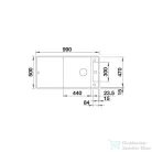 Blanco AXIA III XL 6 S-F SILGRANIT® mosogató medence munkalapszintű beépítéshez, távműködtetővel, fa vágódeszkával, fekete 525860