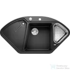 Blanco DELTA II-F 40S SILGRANIT® mosogató medence munkalapszintű beépítéshez, távműködtetővel, jobbos főmedence, fekete 525868